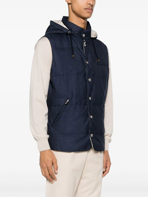 padded hooded gilet